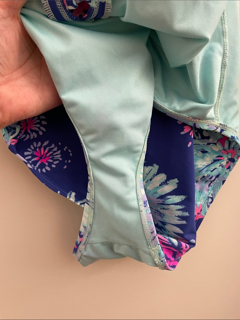 LILLY PULITZER Isle Navy Floral Lace-Up One-Piece Swimsuit 10 EUC - Picture 8 of 8
